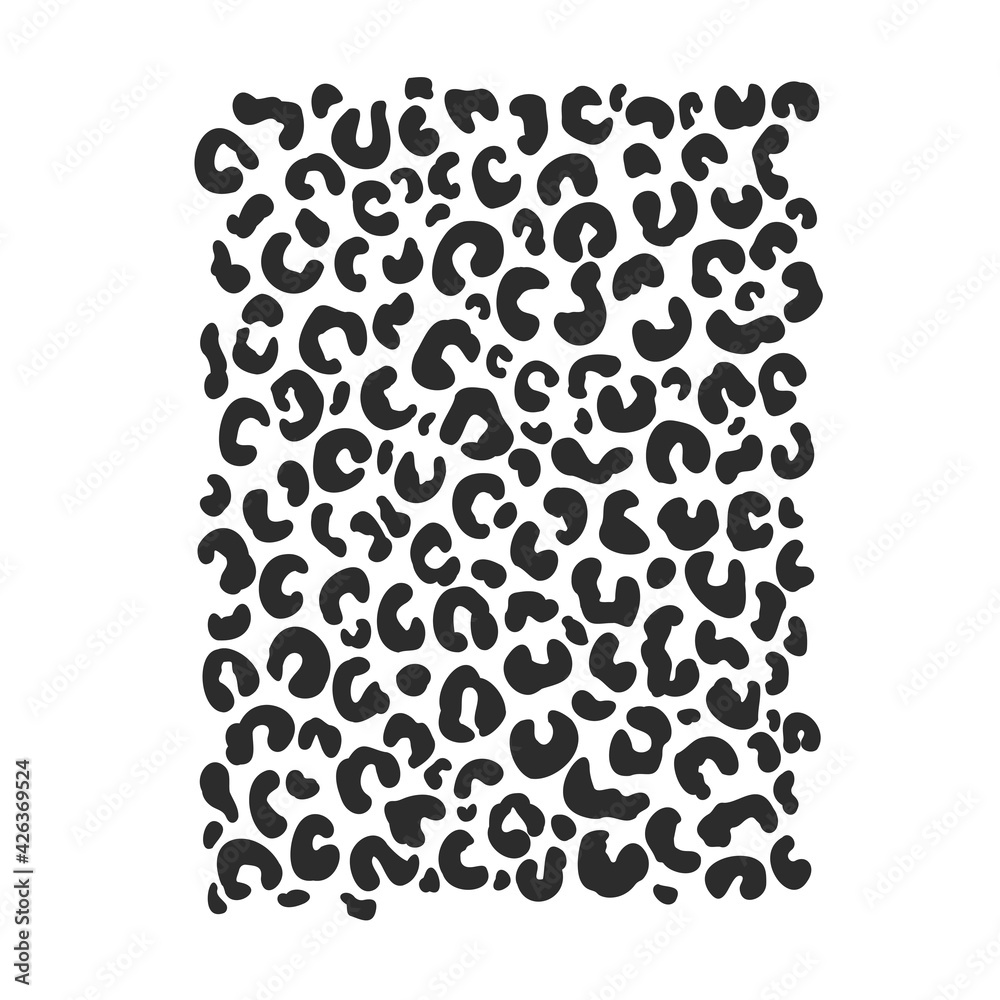 Leopard background pattern Leopard animal skin isolated on white background