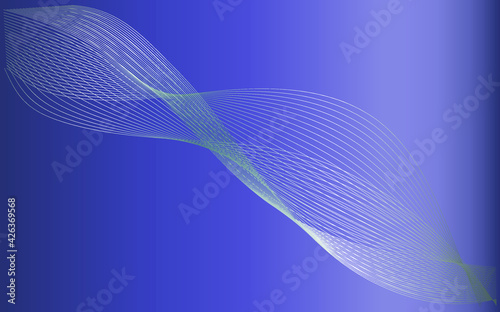 Vector abstract blue background with silver curly lines, circles. Web site page design 