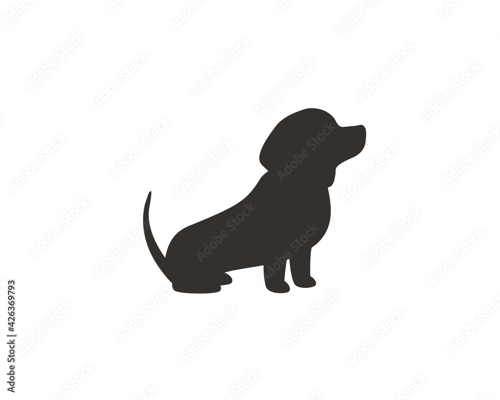 Dachshund dog silhouettes running in various poses Ideas for dog lovers