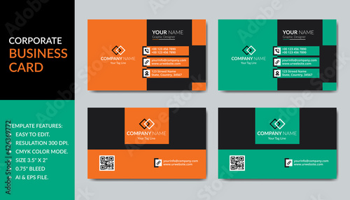 Modern Business Card Design- Creative and Clean Business Card Template.