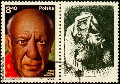 Portrait of Spanish painter Pablo Picasso photo
