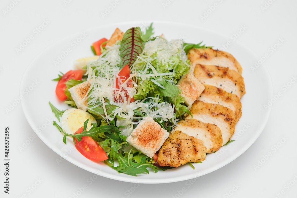 fresh vegetable salad isolated on white background fresh vegetable salad isolated on white background