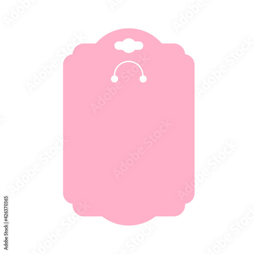 Vector design template for paper earrings Isolated on white background