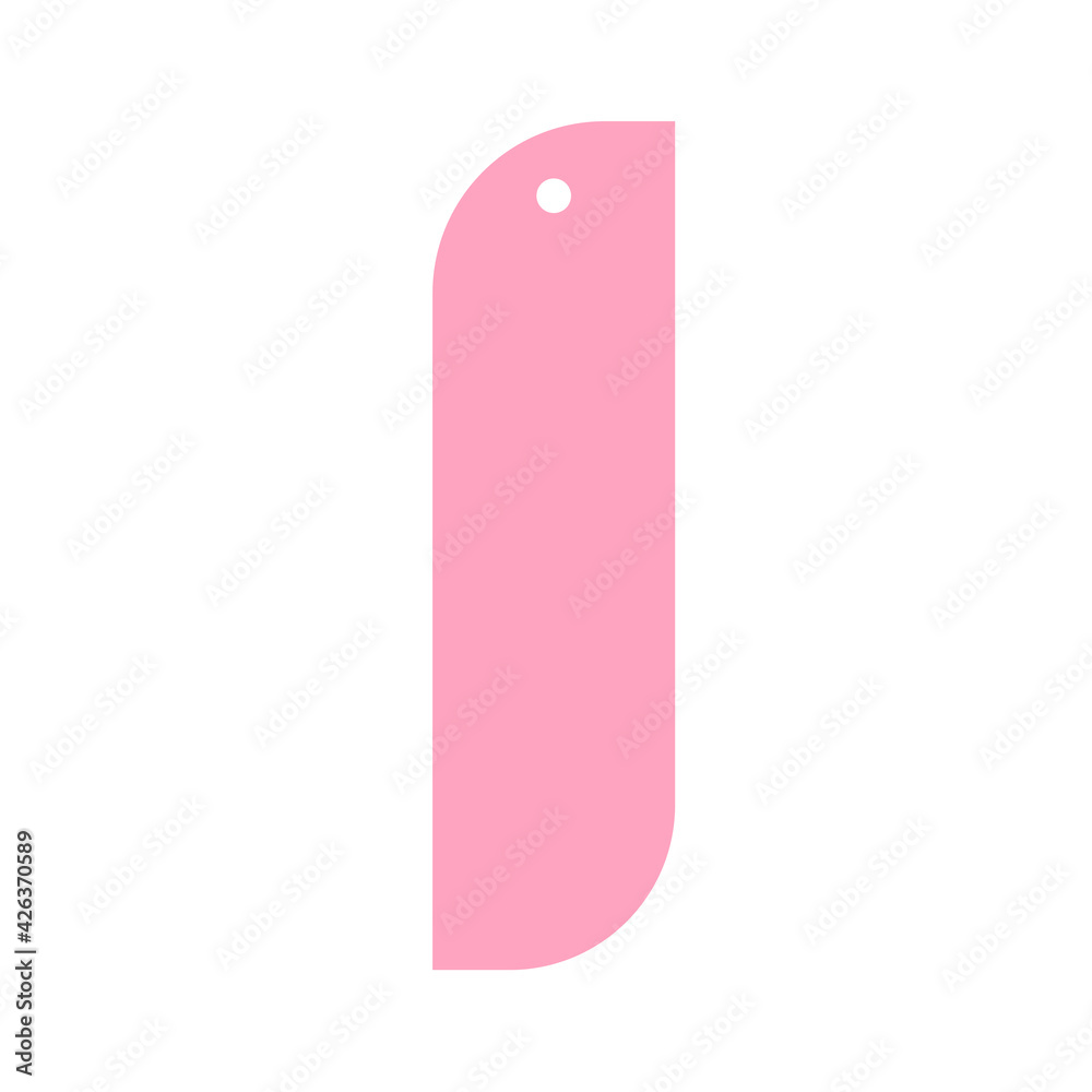 Template design vector for paper bookmarks Isolated on white background