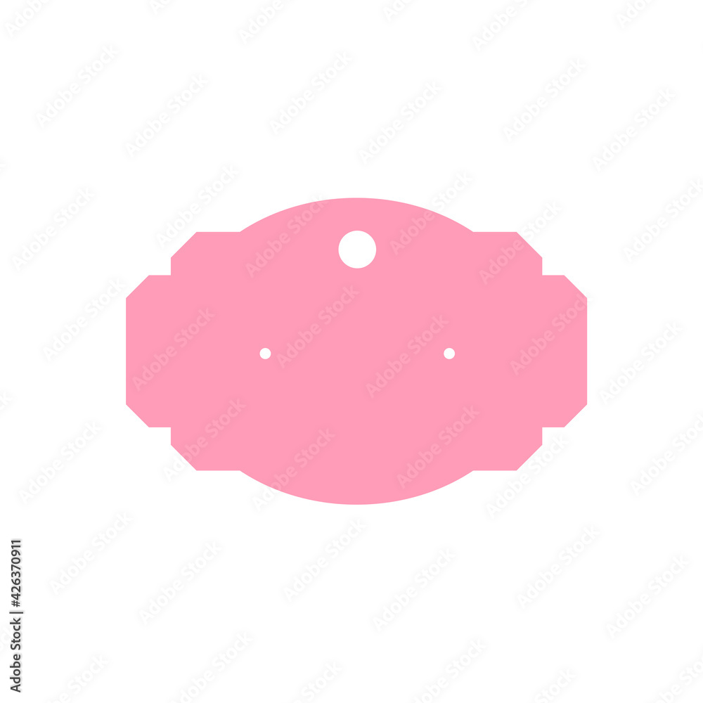 Vector design template for paper earrings Isolated on white background