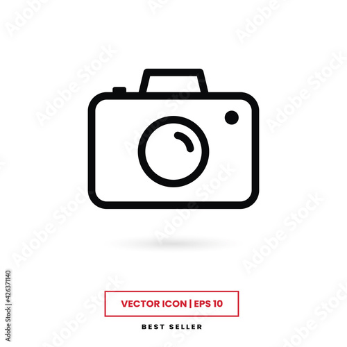 Camera icon vector. Photo camera sign