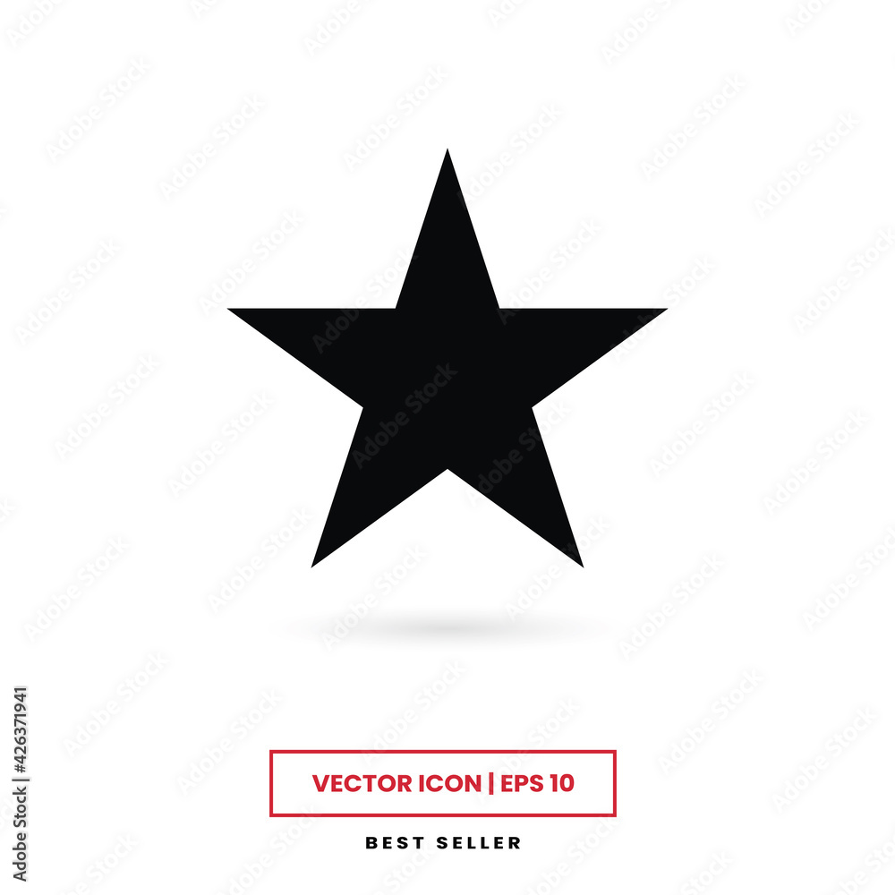 Star icon vector. Favorite star sign Star icon vector. Favorite star sign