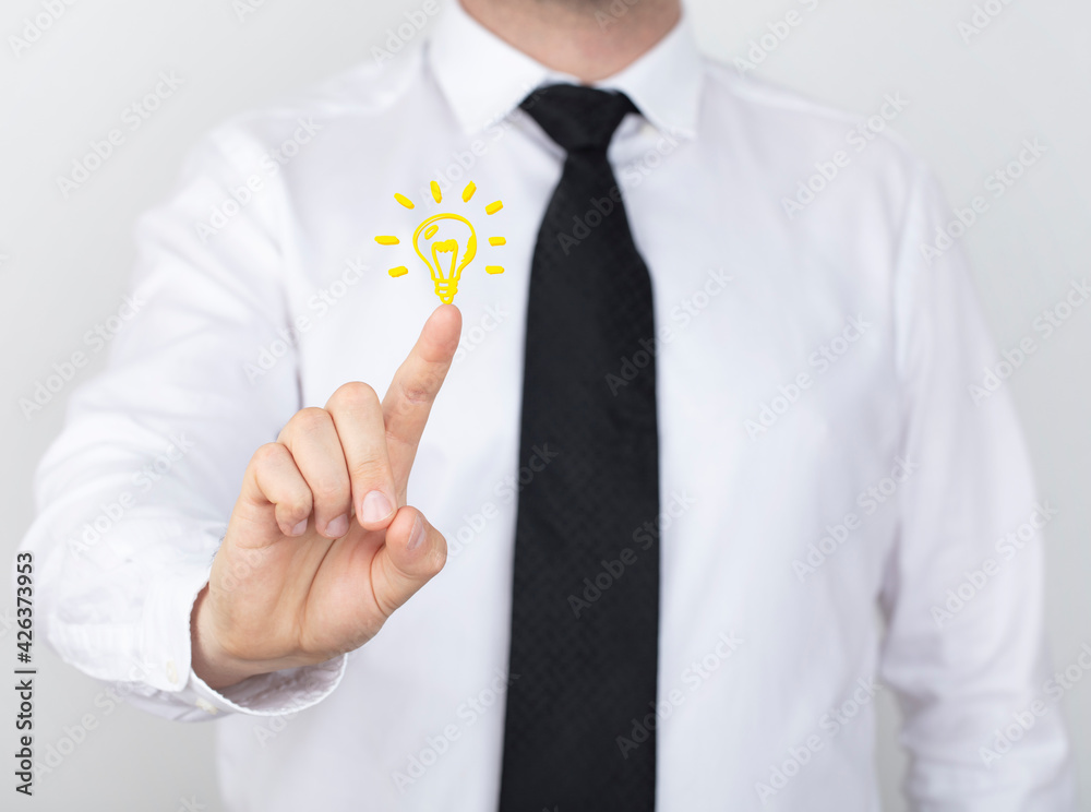 creative idea. Idea and innovation concept. new job ideas.
