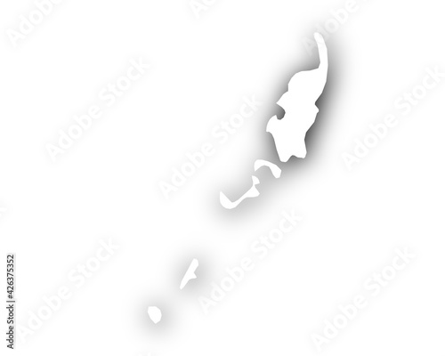Karte von Palau mit Schatten