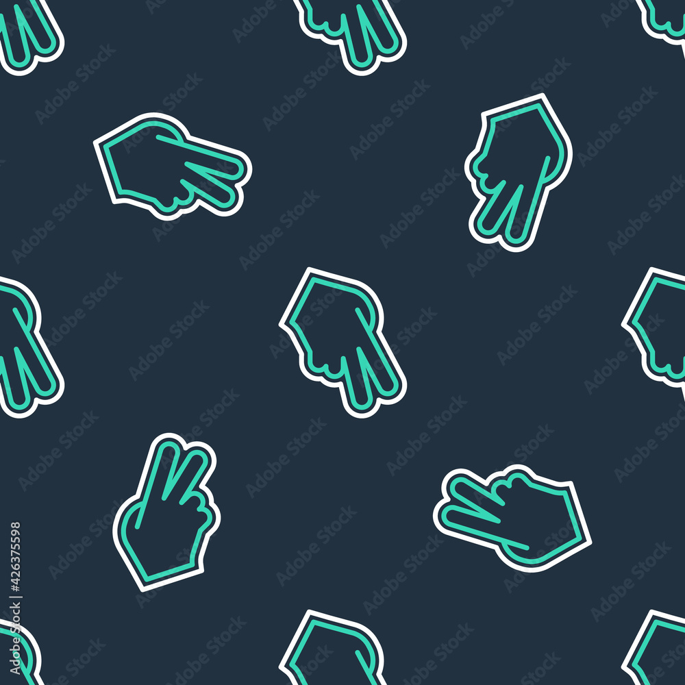 Line Baseball glove icon isolated seamless pattern on black background. Vector Line Baseball glove icon isolated seamless pattern on black background. Vector