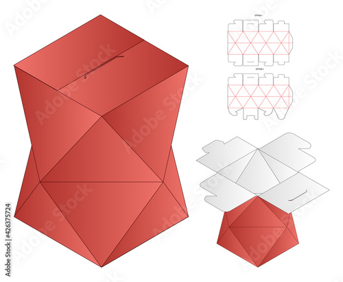 Box packaging die cut template design. 3d mock-up