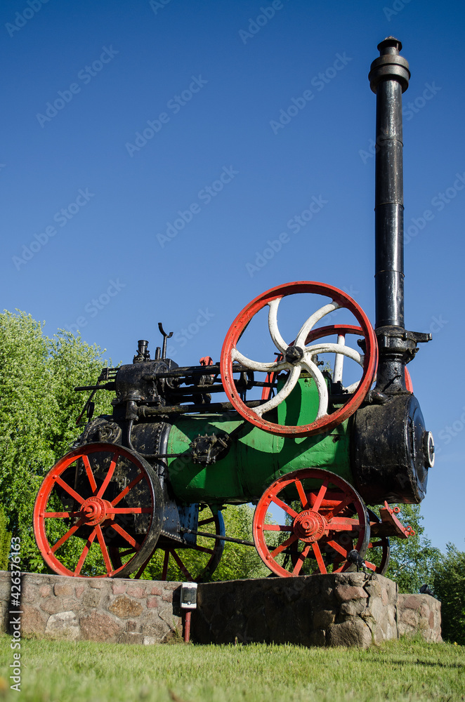 Steam engine in Druva, Latvia
