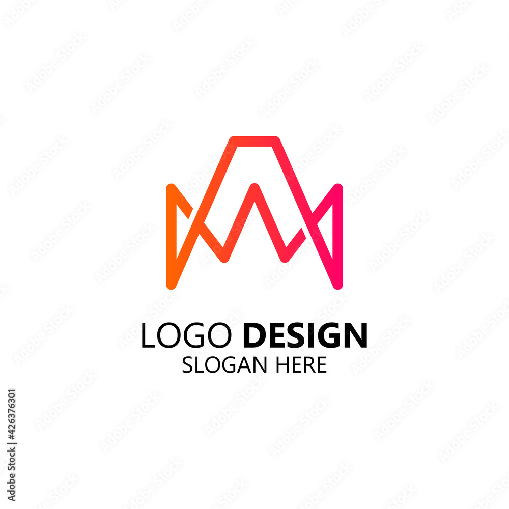 abstract letter A and letter M logo design abstract letter A and letter M logo design