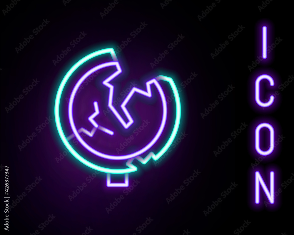 Glowing neon line Road traffic sign. Signpost icon isolated on black background. Pointer symbol. Isolated street information sign. Direction sign. Colorful outline concept. Vector Glowing neon line Road traffic sign. Signpost icon isolated on black background. Pointer symbol. Isolated street information sign. Direction sign. Colorful outline concept. Vector