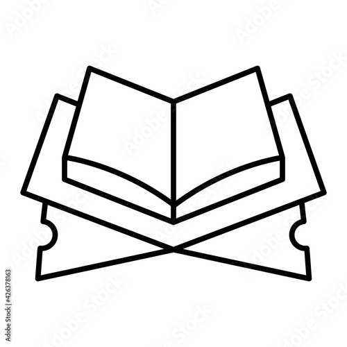 Vector Holy Quran Outline Icon Design