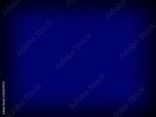 Creative backdrop in dark blue tones. Graphic colored ornate wallpaper. Magical space inspiration. Abstract geometric pattern with neon light. Interesting blur shape for unique backdrop of your layout