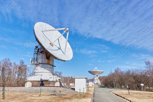 冬の野辺山宇宙電波観測所 ミリ波干渉計と45m電波望遠鏡 長野県 南牧村