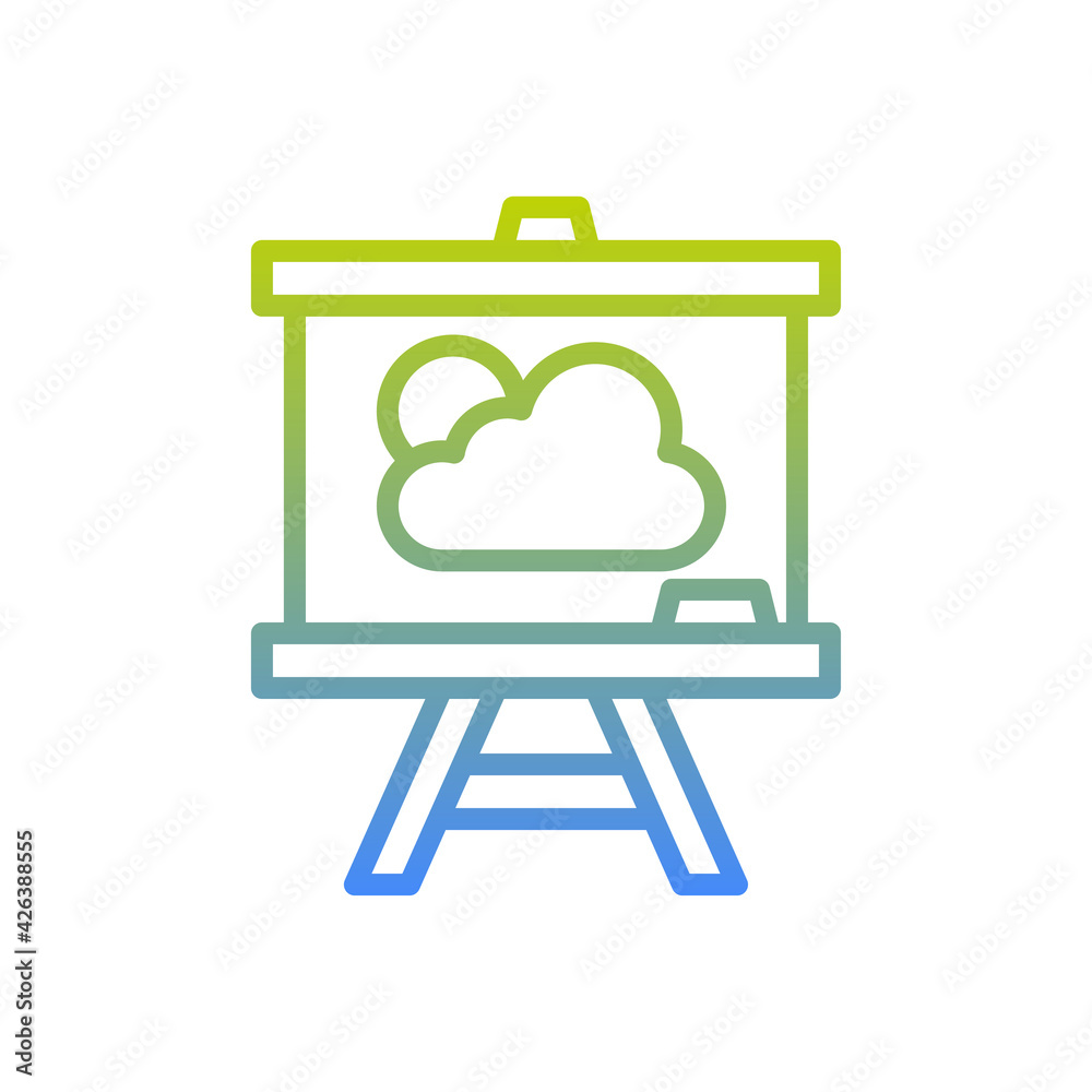 Crayon chalks vector outline Gradient icon style illustration. EPS 10 file Crayon chalks vector outline Gradient icon style illustration. EPS 10 file