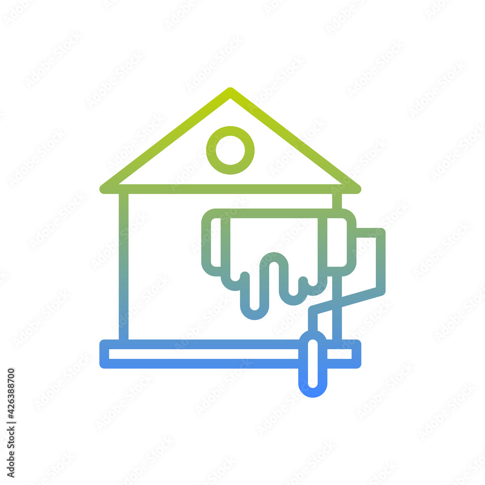 Roller vector outline Gradient icon style illustration. EPS 10 file Roller vector outline Gradient icon style illustration. EPS 10 file