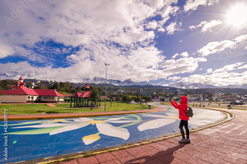 Panoramic view of the city of Ushuaia.