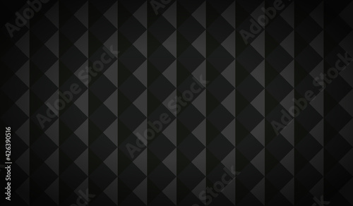 Pyramid shaped foam insulation. Sound studio panels, noise reduction, soundproofing, pattern vector background illustration with vignette