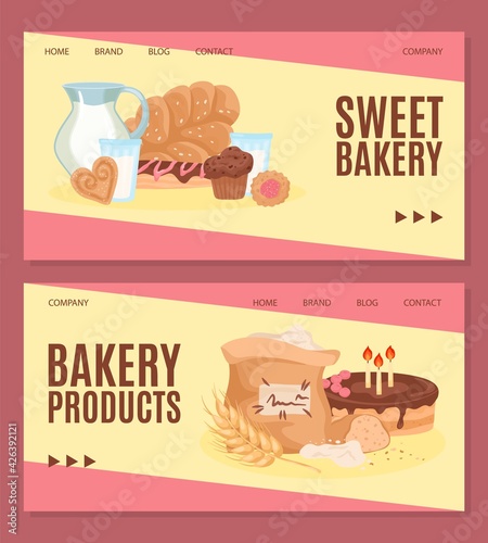 Assortment fresh bakery product, vector illustration. Variety cereals, delicious buns, muffins, pastries close-up. ake, gourmet sweet roll.