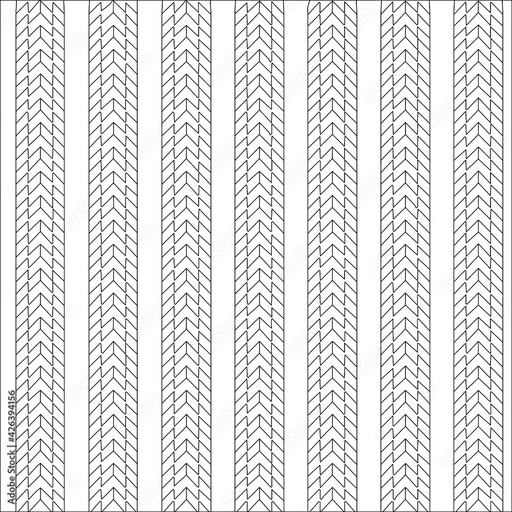 Background with repeating symmetric uneven black and white elements. Abstract material for fabric. Background with repeating symmetric uneven black and white elements. Abstract material for fabric.