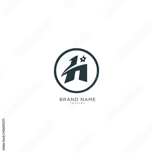 Alphabet letter Initial H, HH, logo premium business typeface, minimal, innovative concept, creative, symbol, company, sign, Monogram, vector, startup, template graphic design.