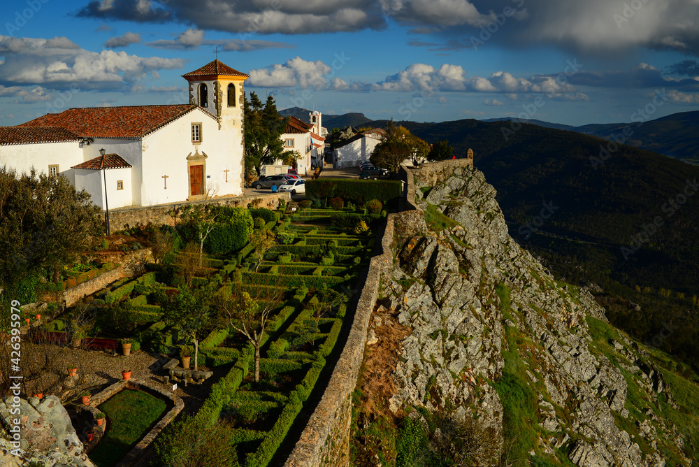 A view of the historic hilltop village of Marvão, Alto Alentejo, Portugal
