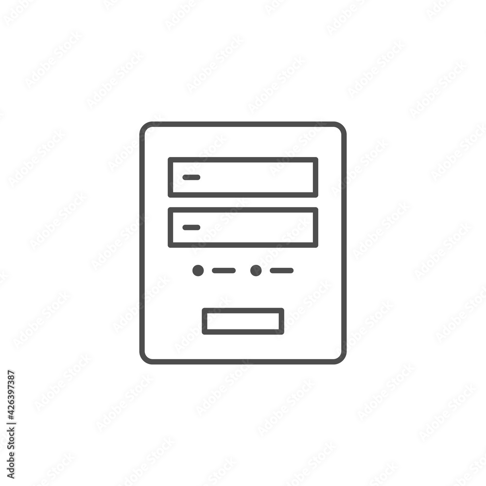 Online form line outline icon Online form line outline icon