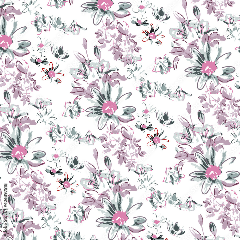 Fototapeta premium Watercolor Flower background.&nbsp;