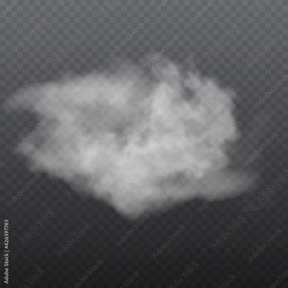 Naklejka premium Fog or smoke isolated transparent special effect.