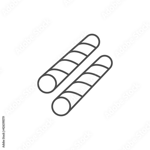 Reinforcing bar line outline icon