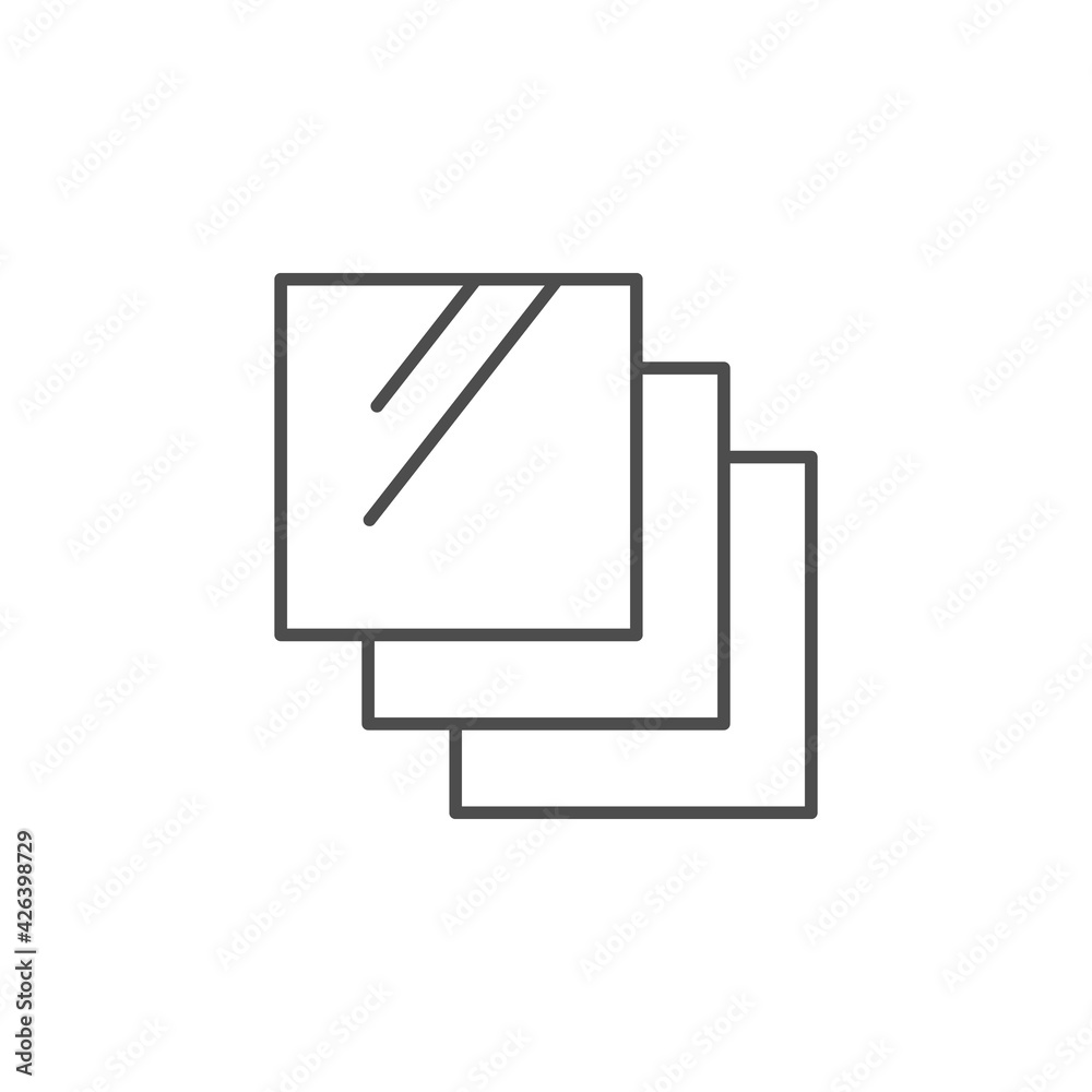 Steel sheet line outline icon Steel sheet line outline icon