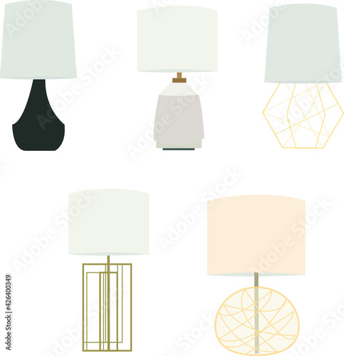 set of bedside lamps