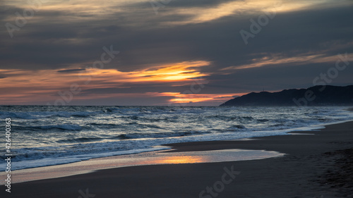 Sunset on the beach of CastelldeFels  Spain