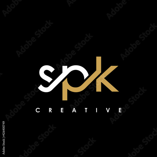 SPK Letter Initial Logo Design Template Vector Illustration photo