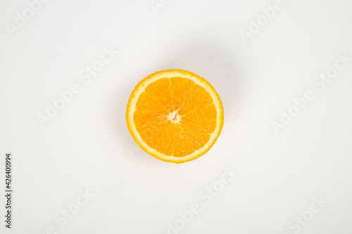 Sliced orange. Sliced orange on white background.