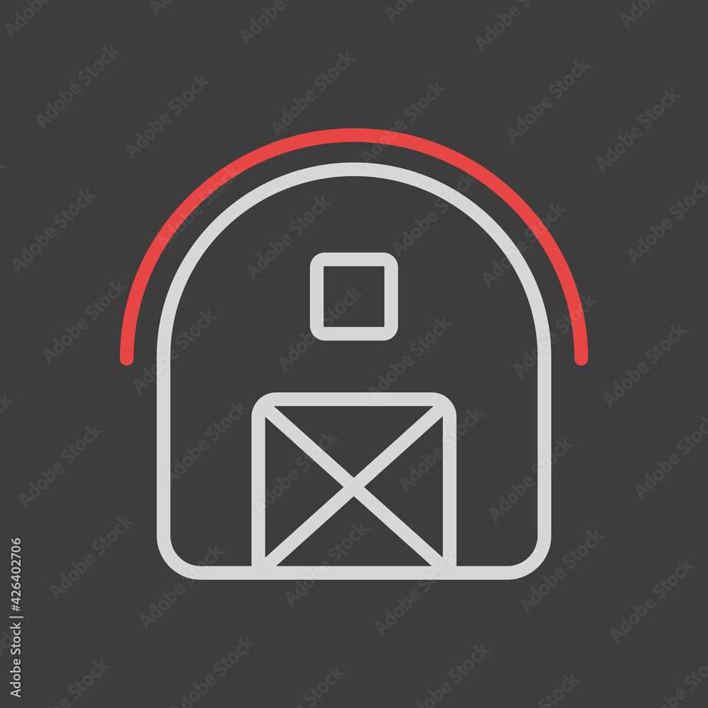 Farm barn vector flat icon. Farm animal sign Farm barn vector flat icon. Farm animal sign