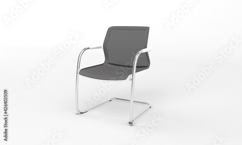 Chair Side View furniture 3D Rendering