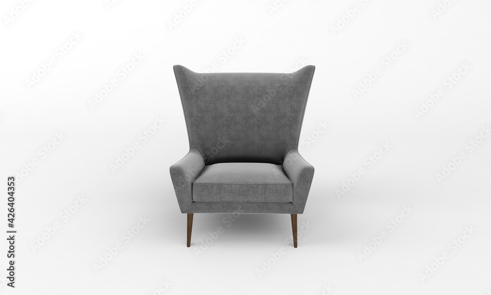 Chair Front View furniture 3D Rendering Chair Front View furniture 3D Rendering
