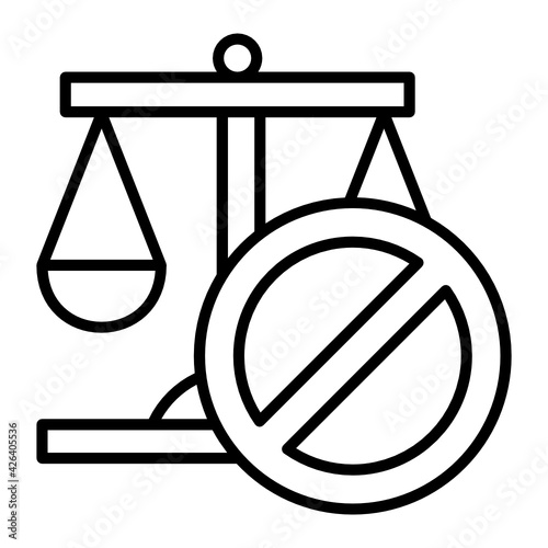 injustice sign vector color icon design, Law Firm and Legal institutions Stock illustration, break the law concept,