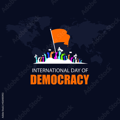 International Democracy Day, poster or banner for International Democracy Day. vector illustration.