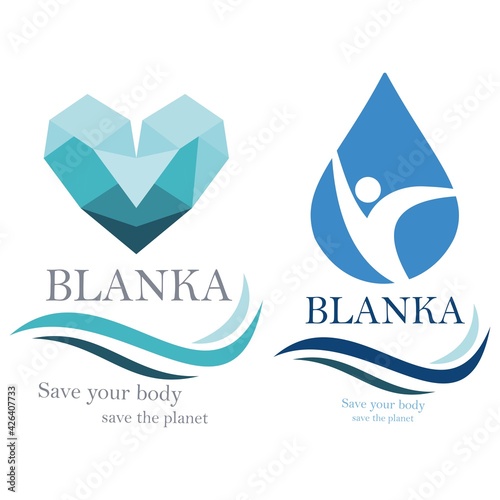 heart and drops icon.vector icon. logotype
