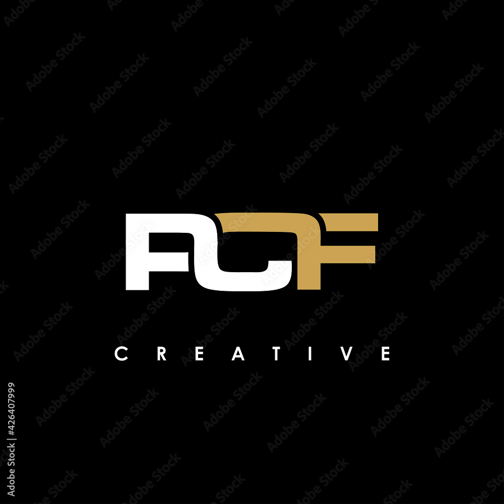 PCF Letter Initial Logo Design Template Vector Illustration PCF Letter Initial Logo Design Template Vector Illustration