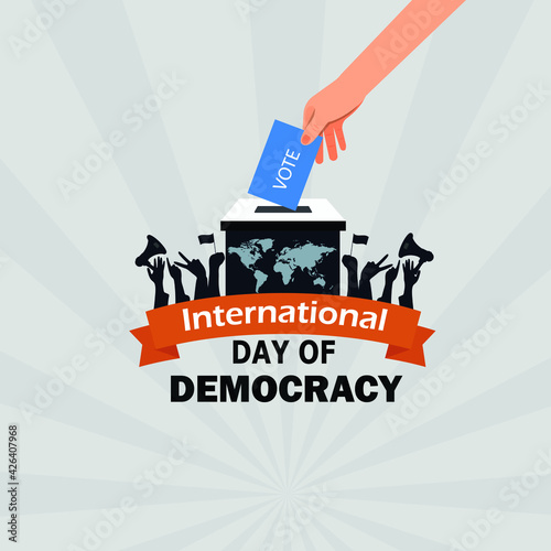 International Democracy Day, poster or banner for International Democracy Day. vector illustration.