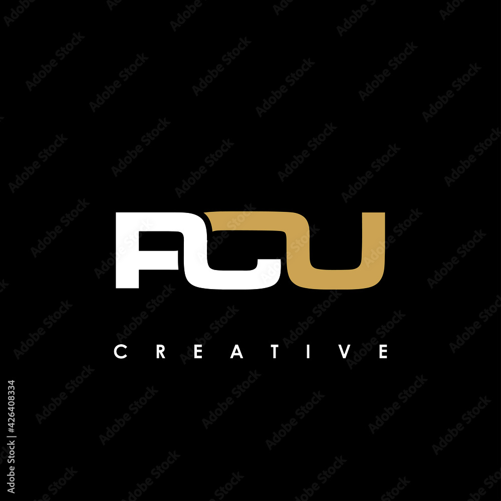 PCU Letter Initial Logo Design Template Vector Illustration PCU Letter Initial Logo Design Template Vector Illustration