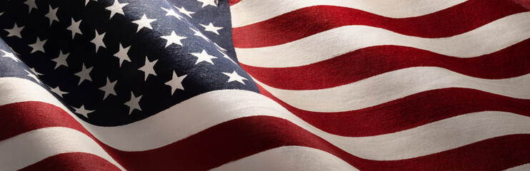 American Wave Flag Backgroun. USA