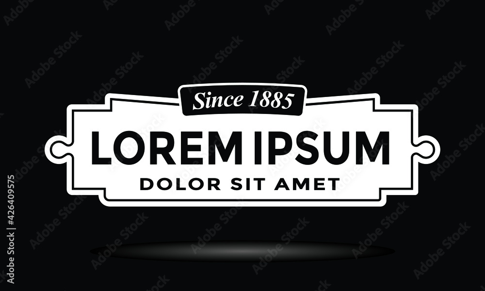 Fototapeta premium logo abstract, black and white, vector illustration
