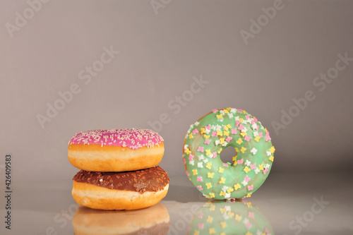 fresh colorful donuts